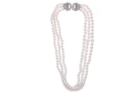 Collana di perle coltivate e diamanti - Asta Preziosi Online