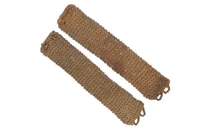 Due bracciali in tessuto con bottoni in oro - Asta Preziosi Online