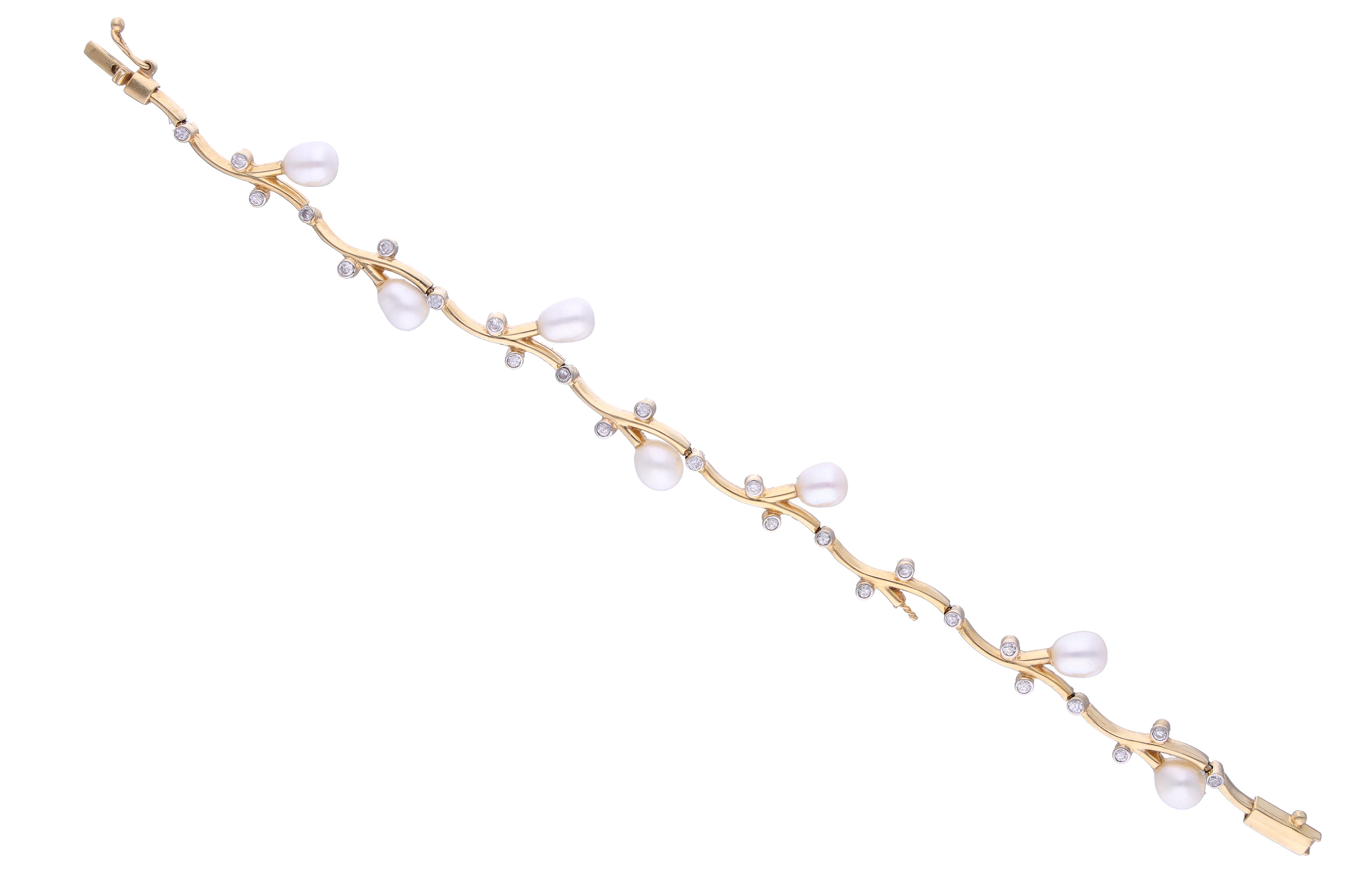 Bracciale con pietre e perle coltivate - Asta Preziosi Online
