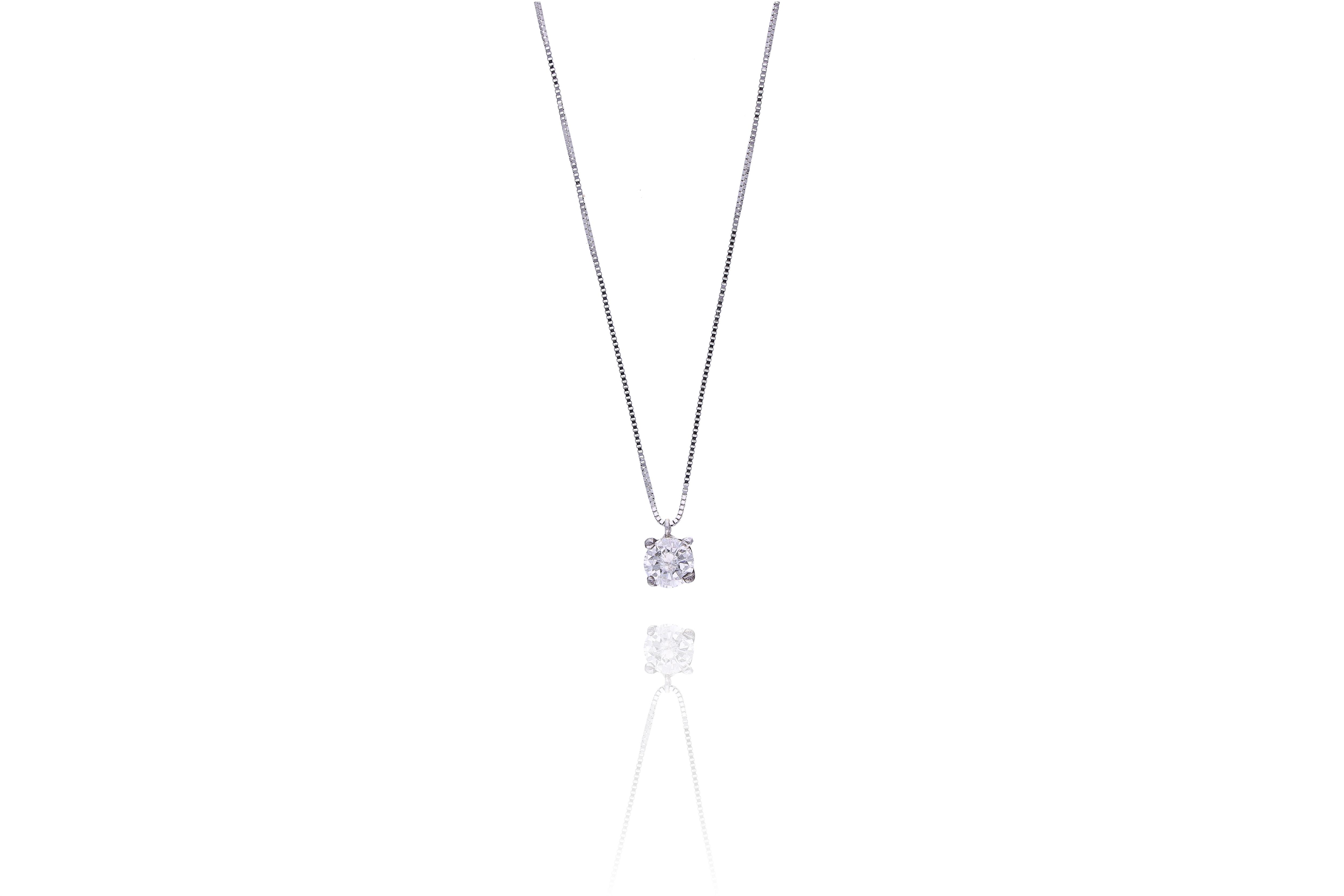 Collana con pendente con diamante - Asta Preziosi Online