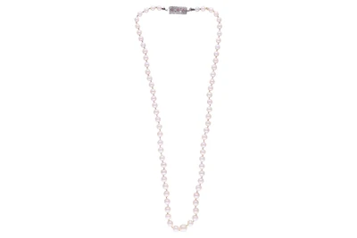 Collana di perle coltivate con rubini e pietra - Asta Preziosi Online