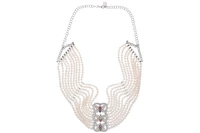 Collana di perle coltivate con diamanti, rubini, smeraldi e zaffiri - Asta Preziosi Online