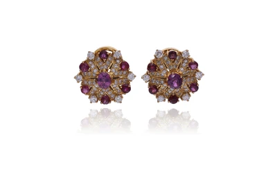 Orecchini con rubini e diamanti - Asta Preziosi Online