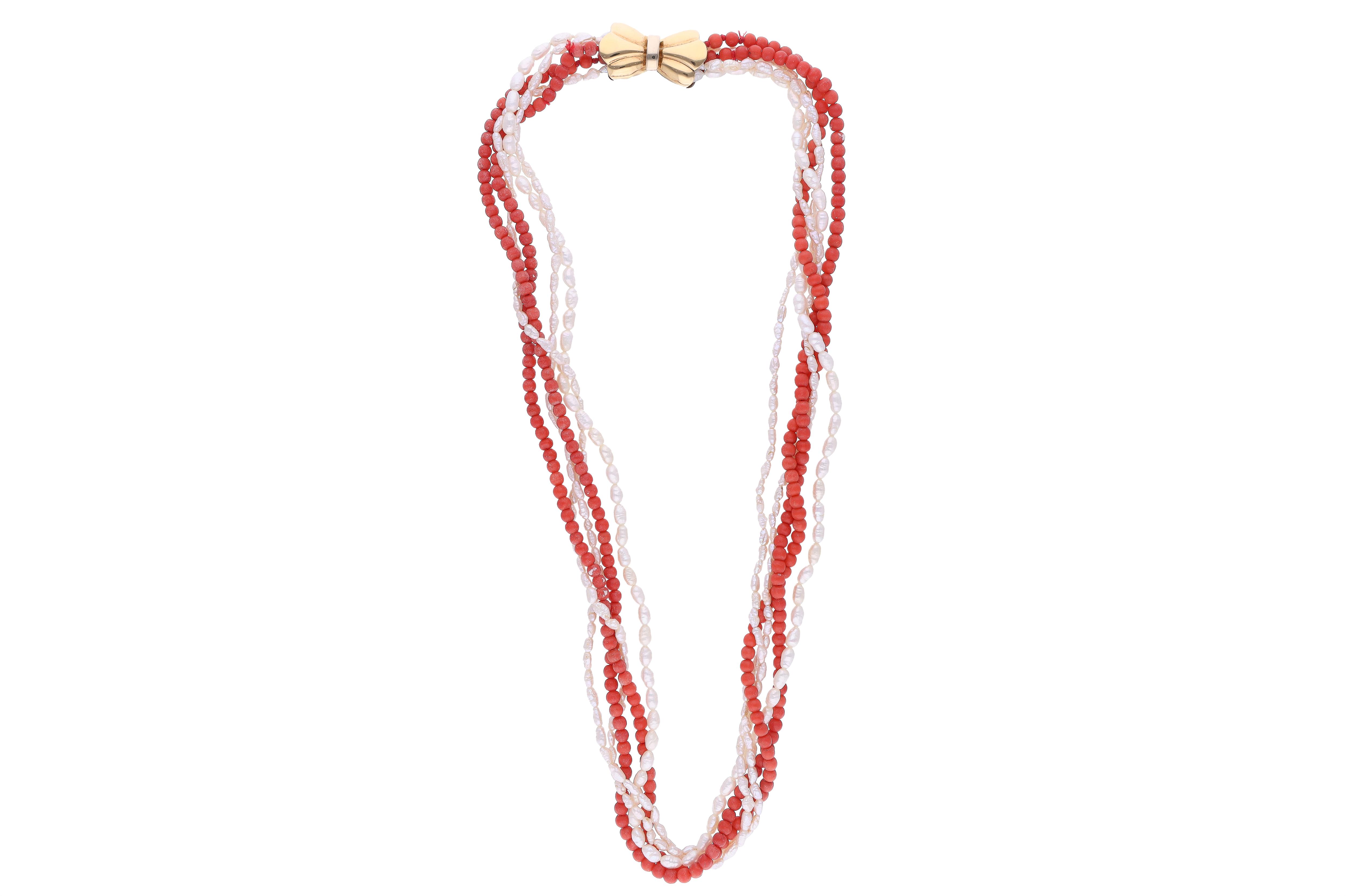 Collana di perle e coralli - Asta Preziosi Online