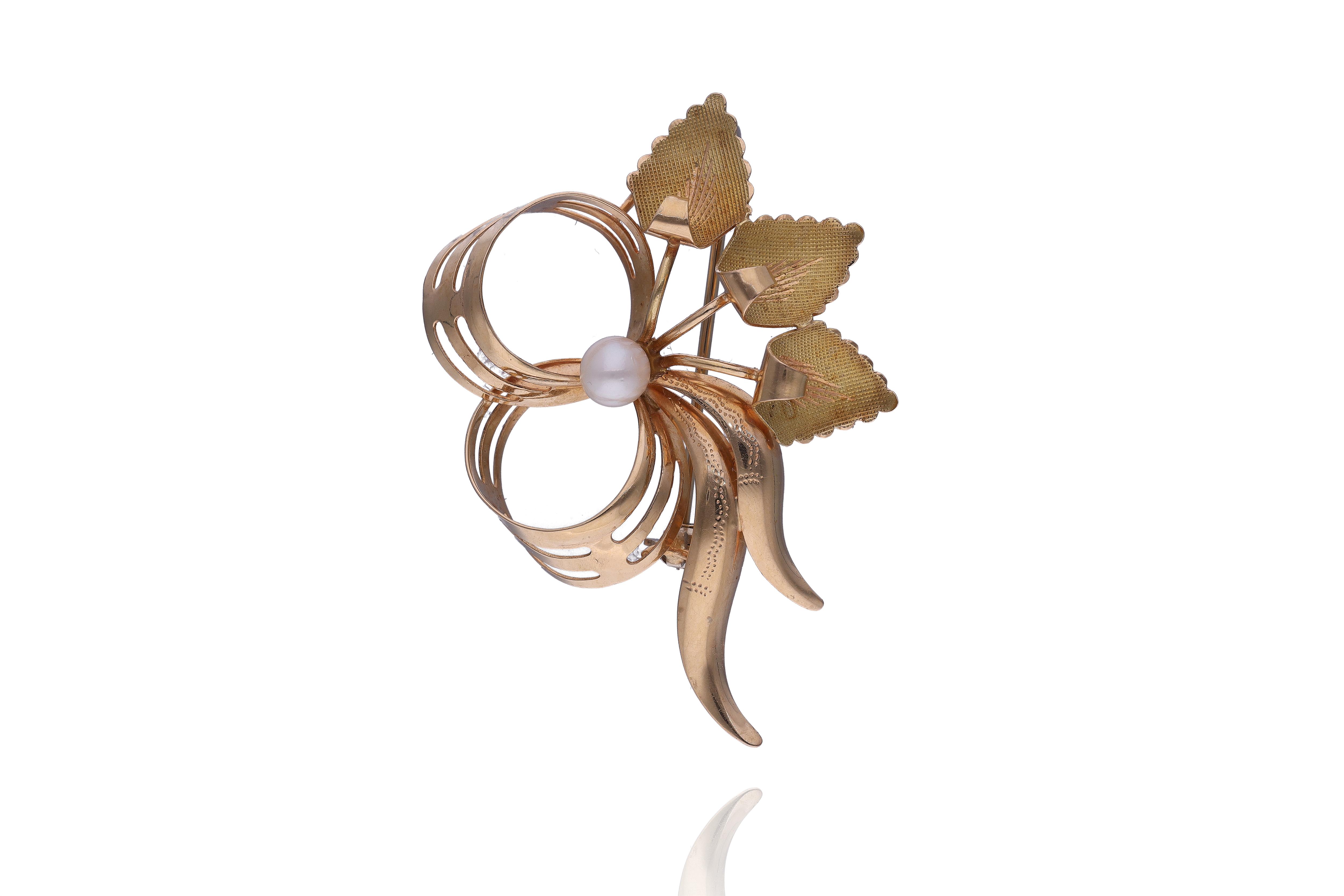 Spilla con perla coltivata - Asta Preziosi Online