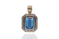 Ciondolo con diamanti, topazio e zaffiri - Asta Preziosi Online