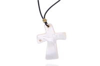 Collana con ciondolo in madreperla con diamante - Asta Preziosi Online