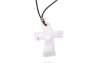 Collana con ciondolo in madreperla con diamante - Asta Preziosi Online