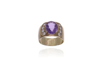 Anello con diamanti e ametista - Asta Preziosi Online