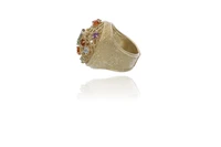 Anello con peridoto, ametiste, quarzi e pietre - Asta Preziosi Online