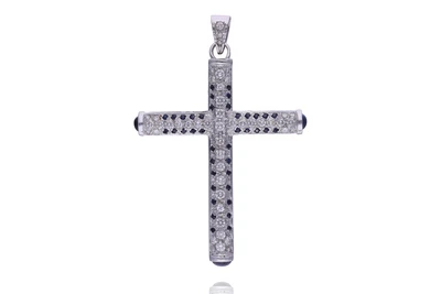 Ciondolo con diamanti e zaffiri - Asta Preziosi Online