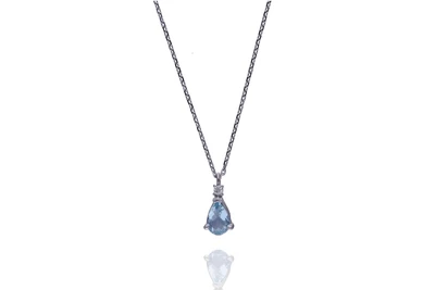 Collana con ciondolo con diamante e acquamarina - Asta Preziosi Online