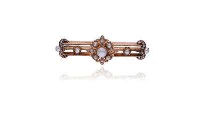 Spilla con microperle e perle coltivate - Asta Preziosi Online