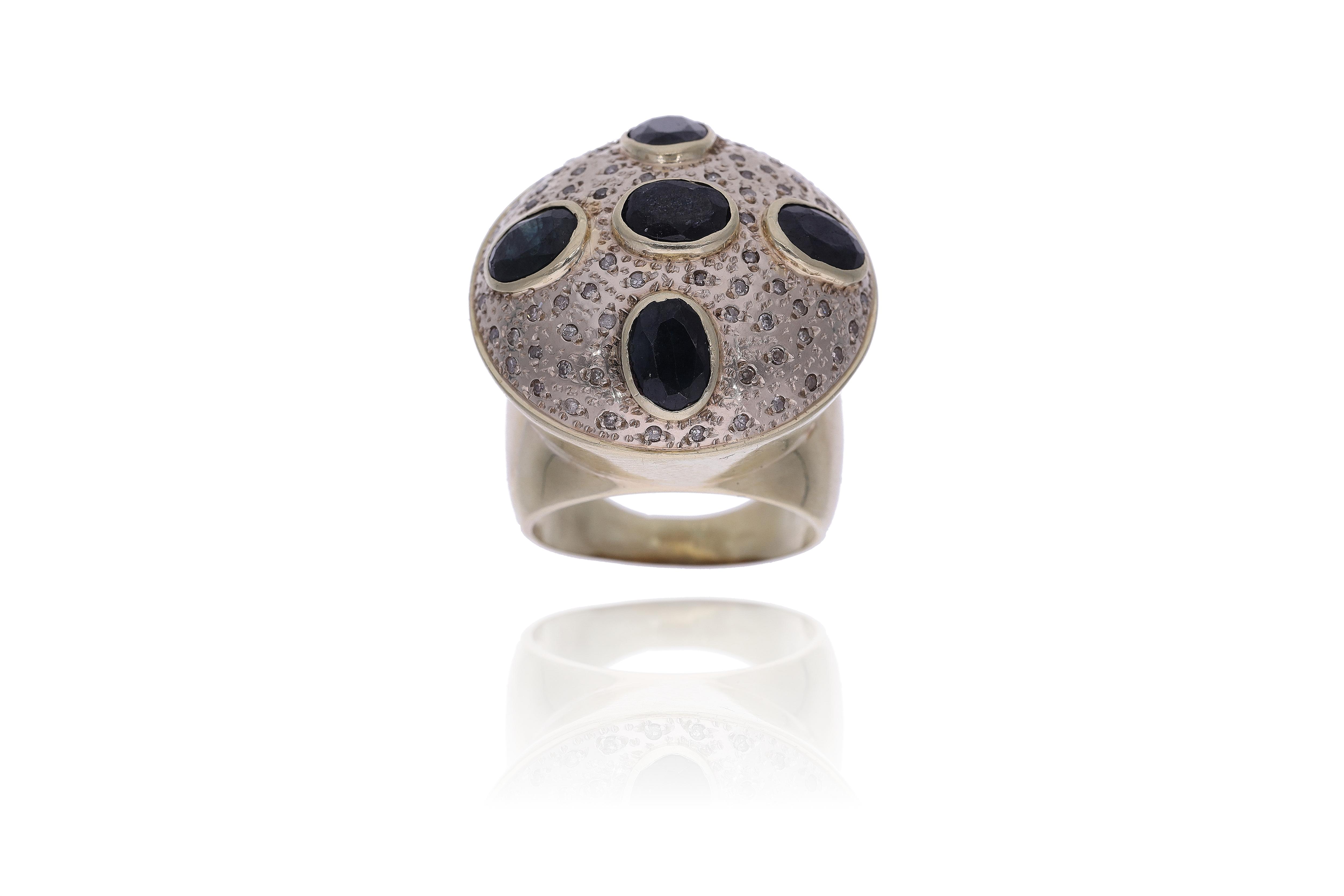 Anello con diamanti e zaffiri - Asta Preziosi Online