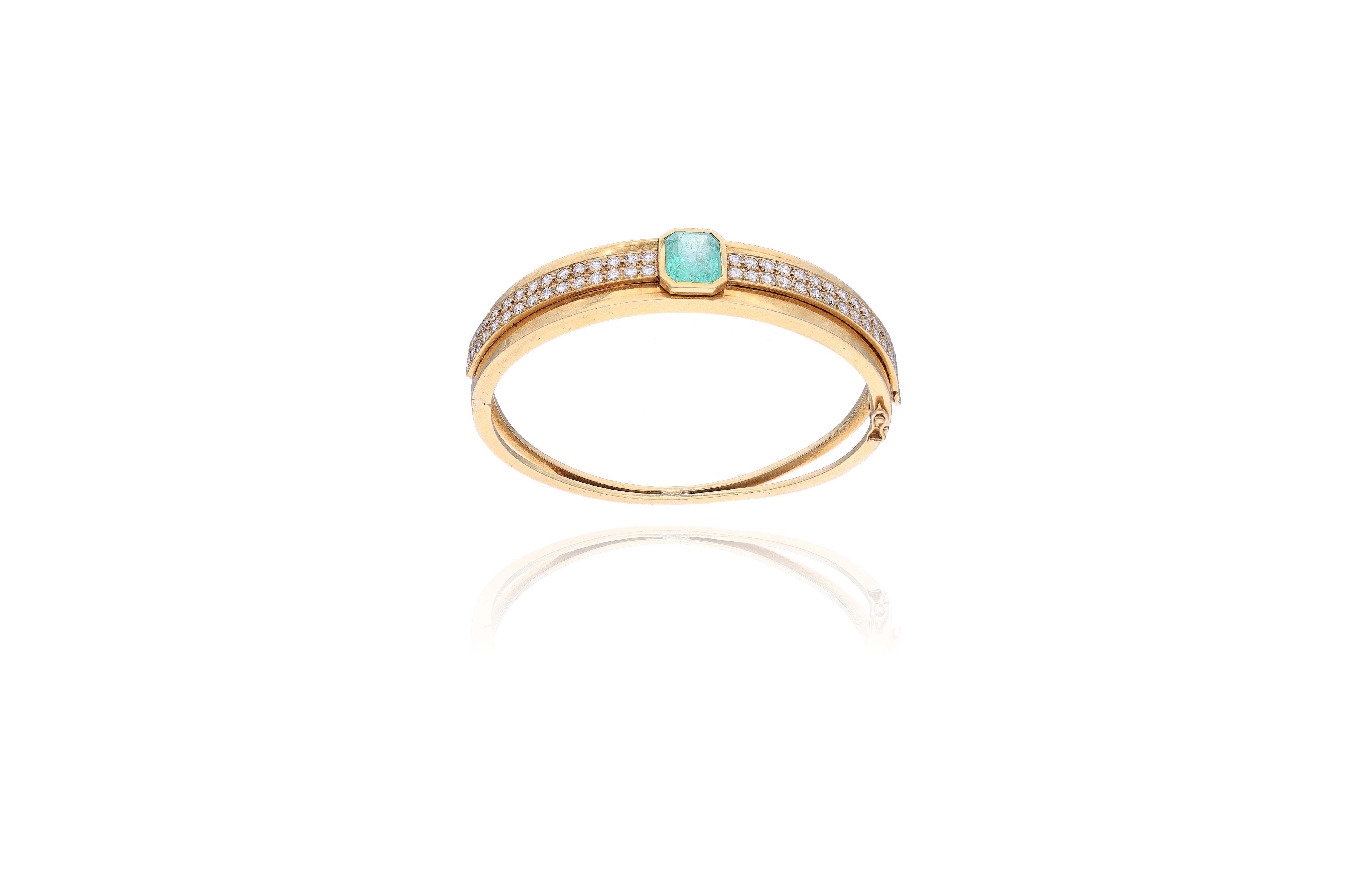 Bracciale con diamanti e smeraldo - Asta Preziosi Online