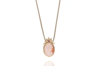 Collana con cammeo, diamanti e rubino - Asta Preziosi Online