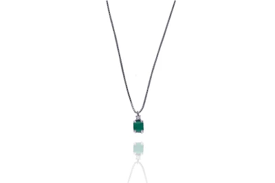 Collana con pendente con diamante e smeraldo - Asta Preziosi Online