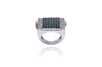 Anello con diamanti, rubini e smeraldi - Asta Preziosi Online