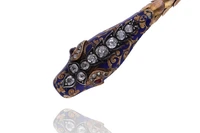 Collana con diamanti, smalti e pietre - Asta Preziosi Online