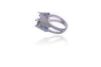 Garrard, collezione Wings, montatura per anello con diamanti e topazi - Asta Preziosi Online