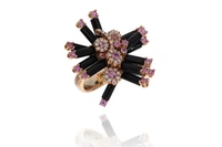 Giovanni Ferraris parure con diamanti, onici e zaffiri rosa - Asta Preziosi Online