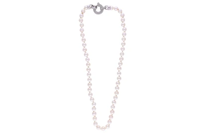 Collana di perle coltivate e diamanti - Asta Preziosi Online