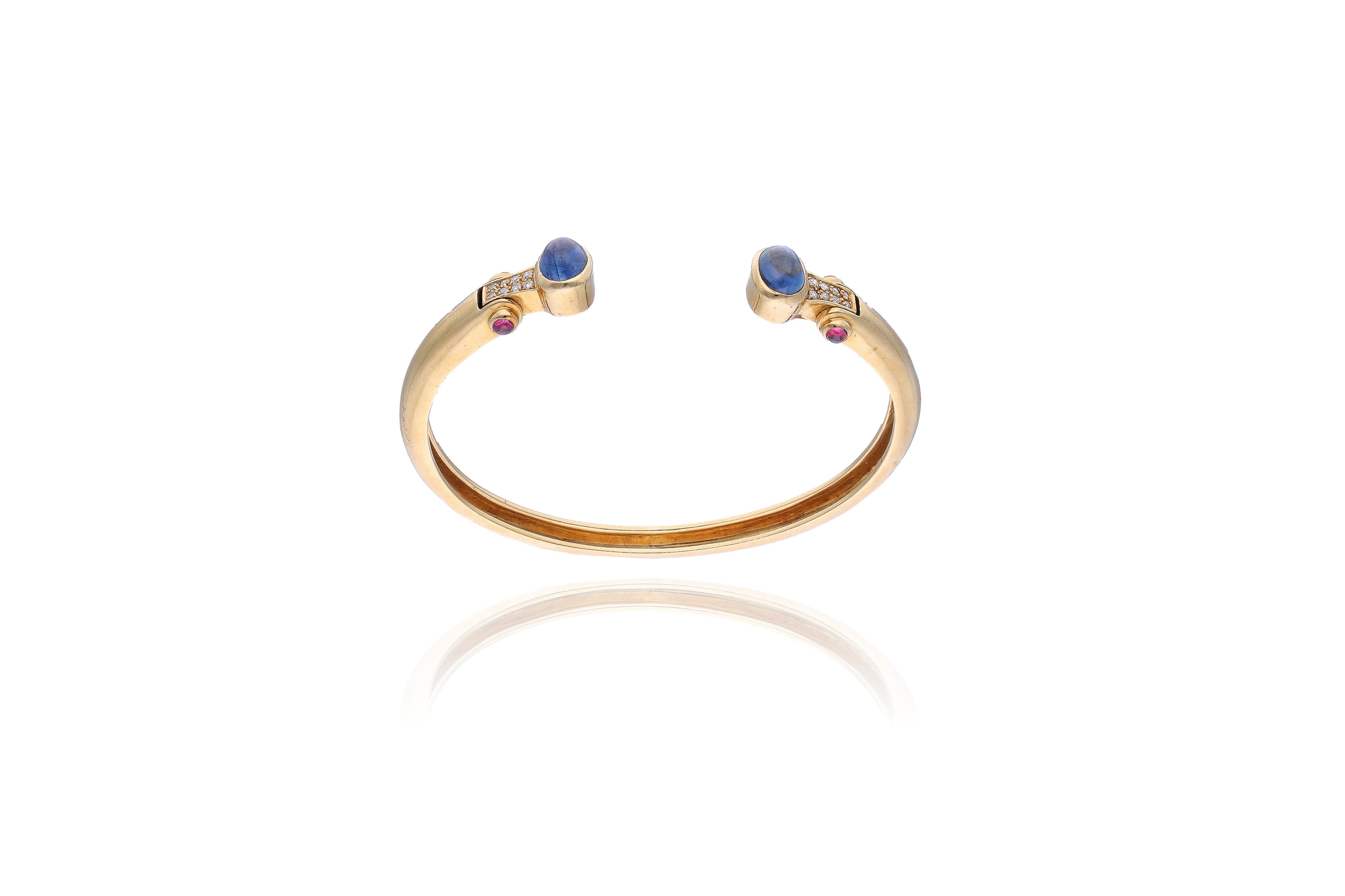 Bracciale con zaffiri, rubini e diamanti - Asta Preziosi Online