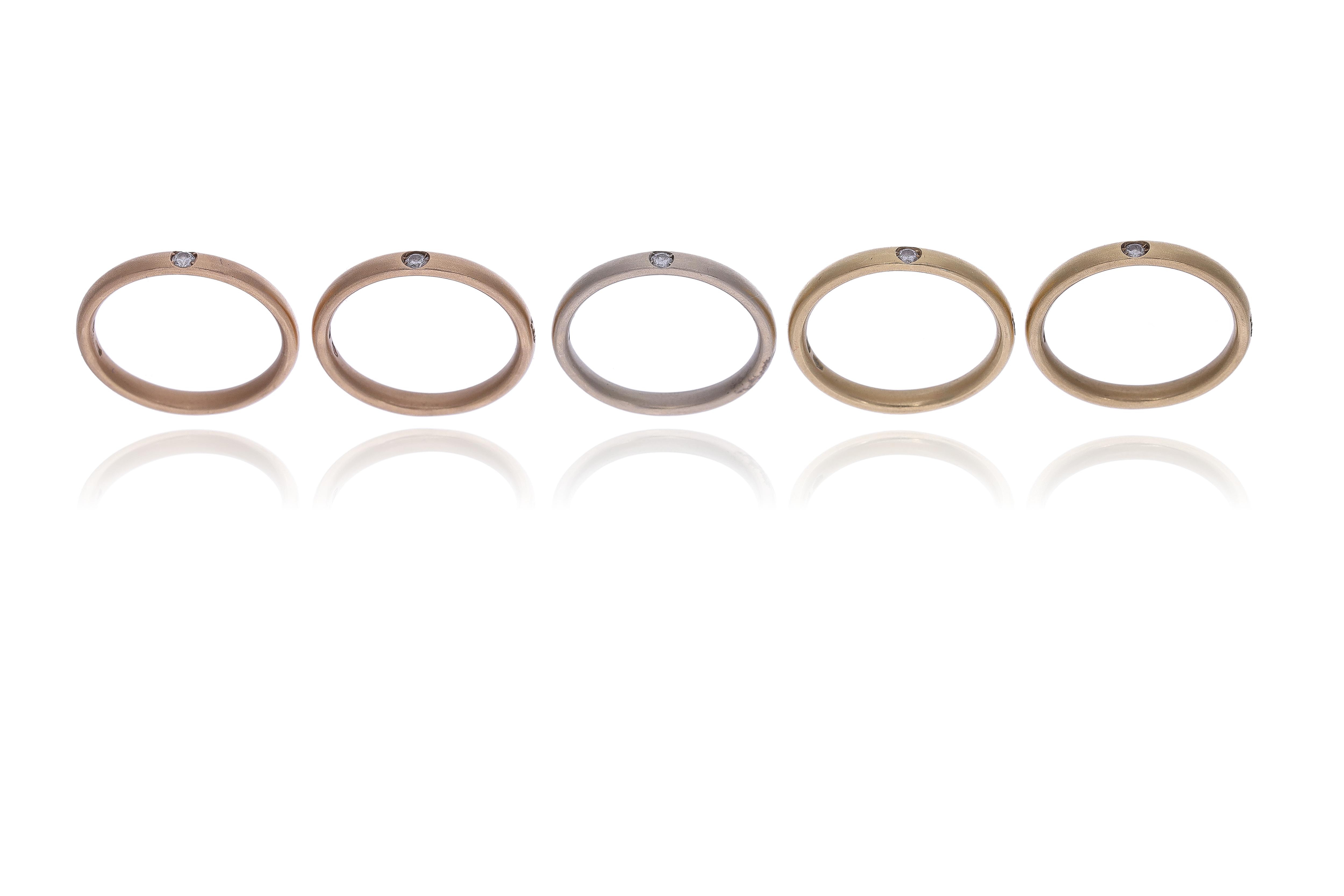 Pomellato cinque anelli con diamanti - Asta Preziosi Online