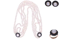 Parure con perle coltivate e zaffiri - Asta Preziosi Online