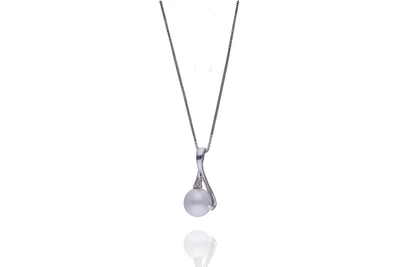 Collana, con ciondolo con perla coltivata e diamantino - Asta Preziosi Online