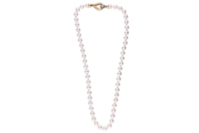 Collana di perle coltivate con diamanti - Asta Preziosi Online