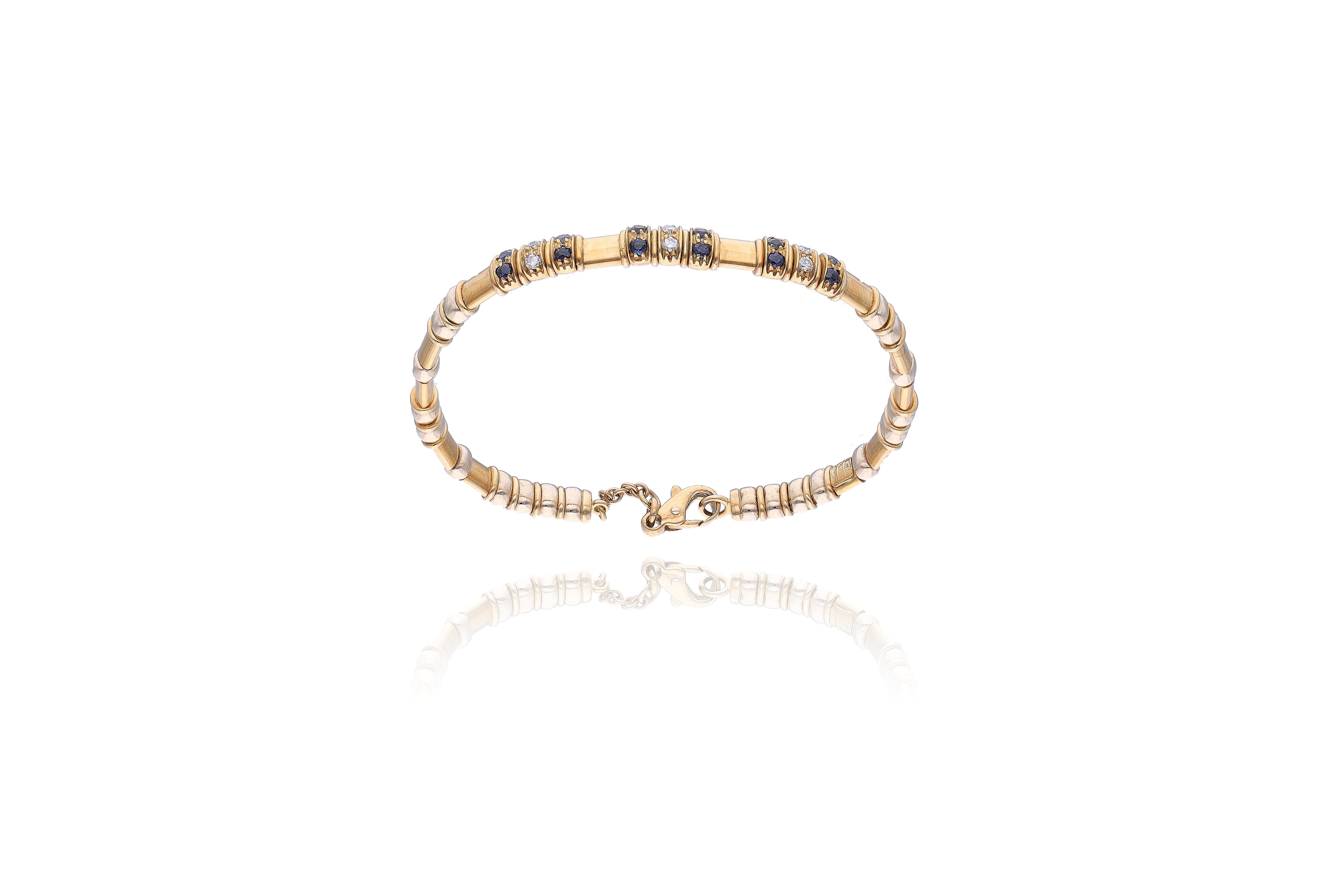 Bracciale con diamanti, zaffiri e pietre - Asta Preziosi Online