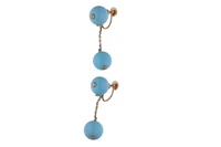 Orecchini con turchesi trattate e diamanti - Asta Preziosi