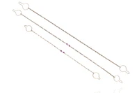 Tre ferma gilet con perle coltivate e rubini - Asta Preziosi Online