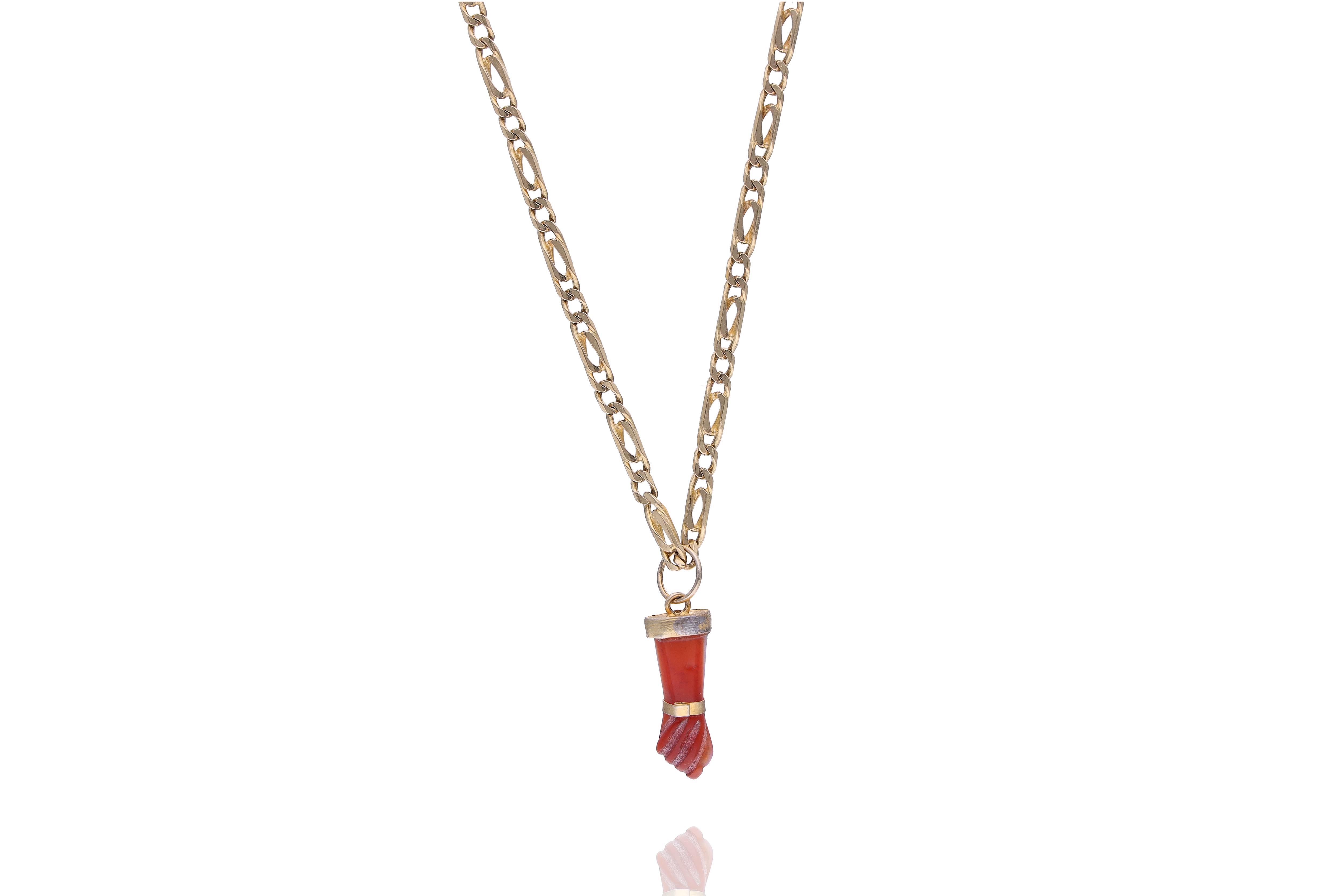 Collana in oro - ciondolo di pietra - Asta Preziosi Online