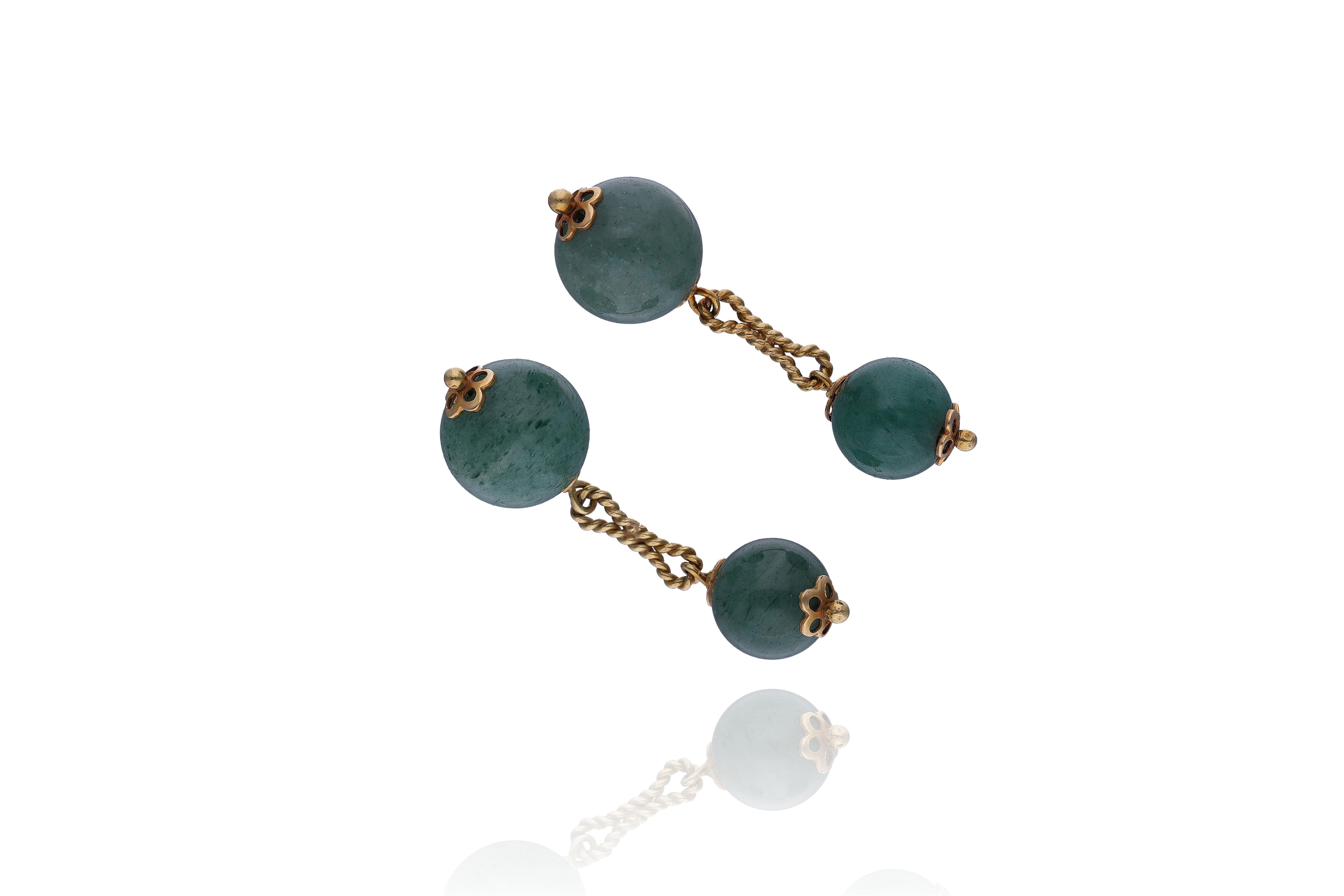 Gemelli con quarzi avventurina - Asta Preziosi Online