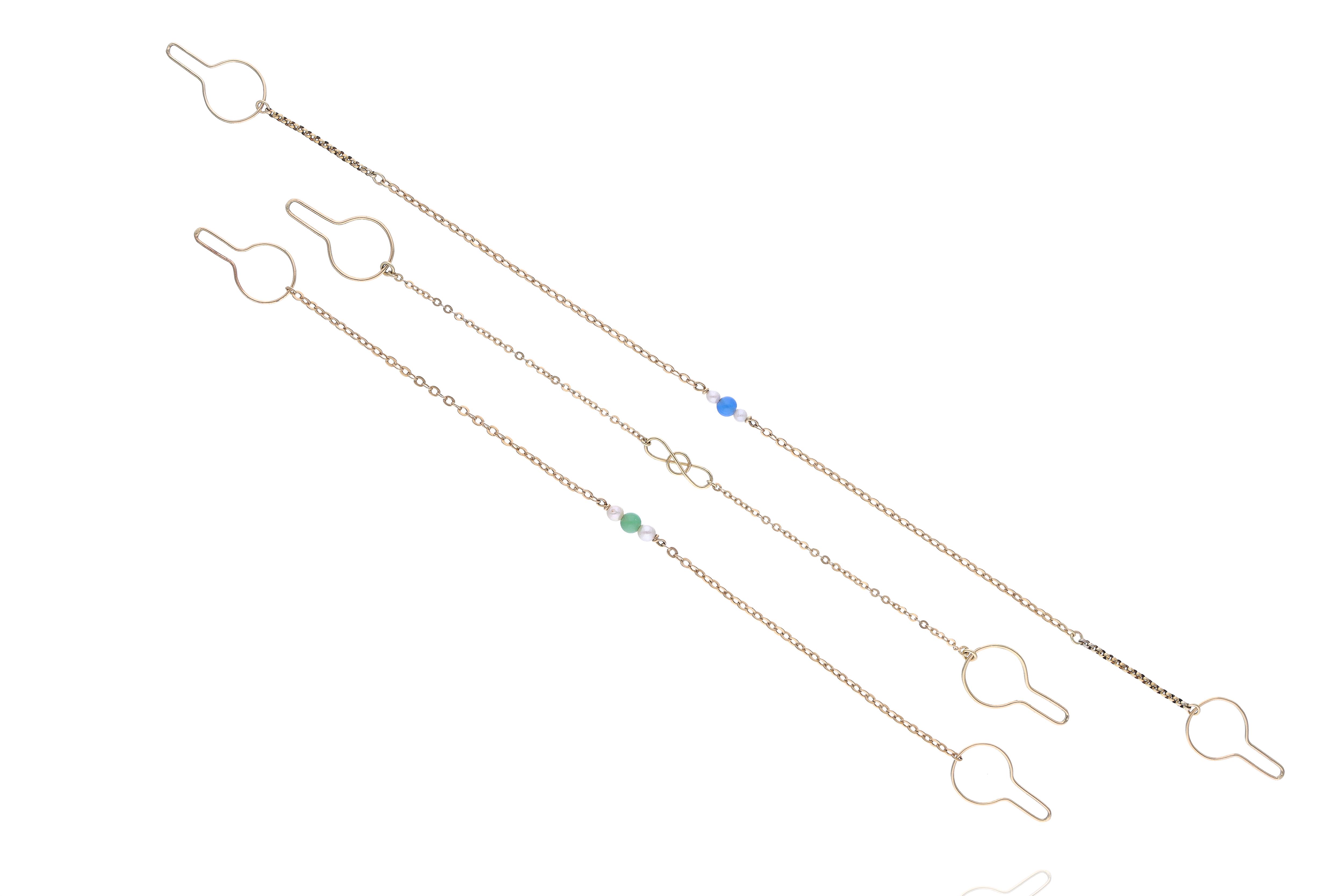 Tre ferma gilet con perle coltivate e pietre - Asta Preziosi Online