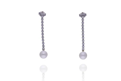 Orecchini con pietre e perle coltivate - Asta Preziosi