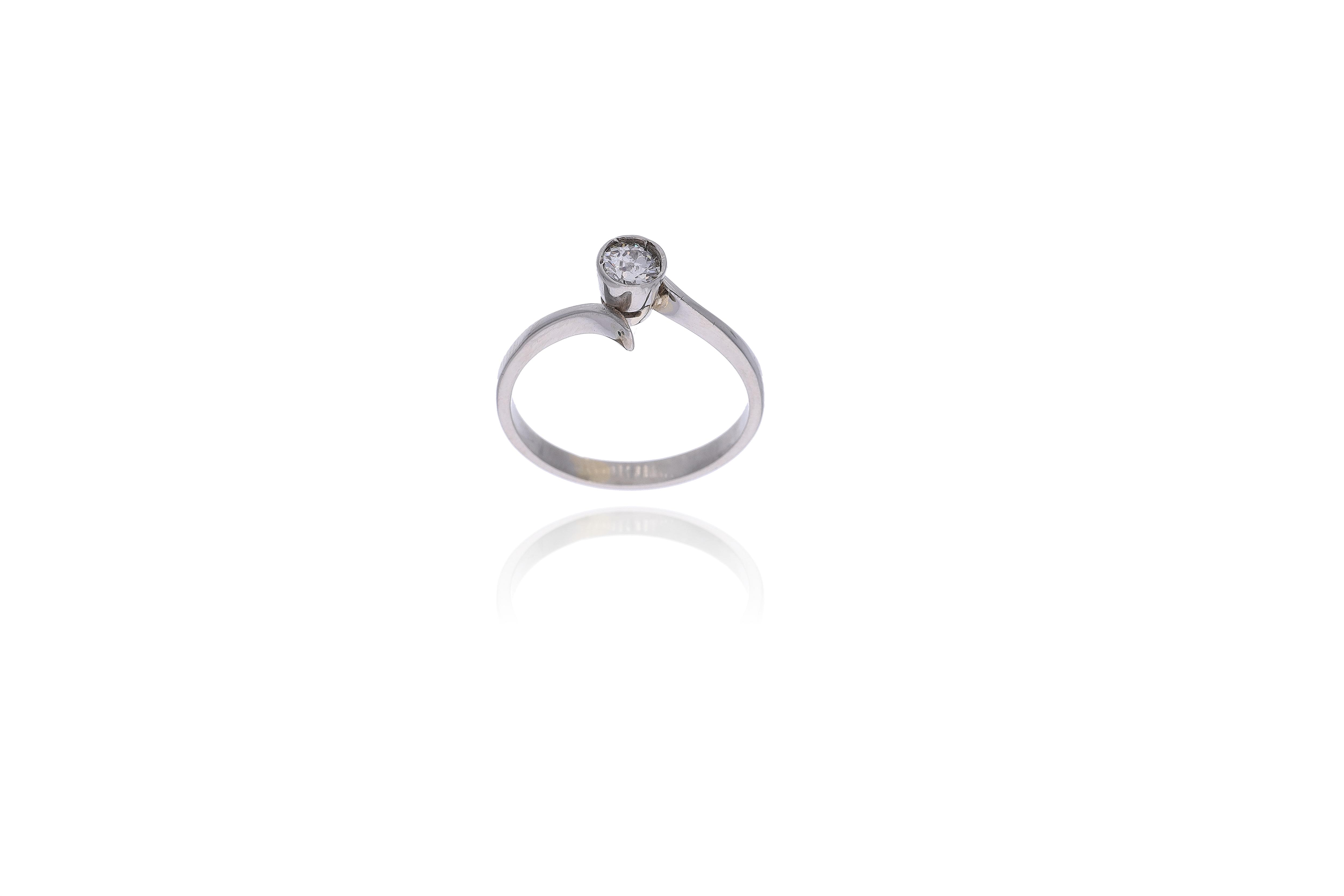 Anello con diamante - Asta Preziosi