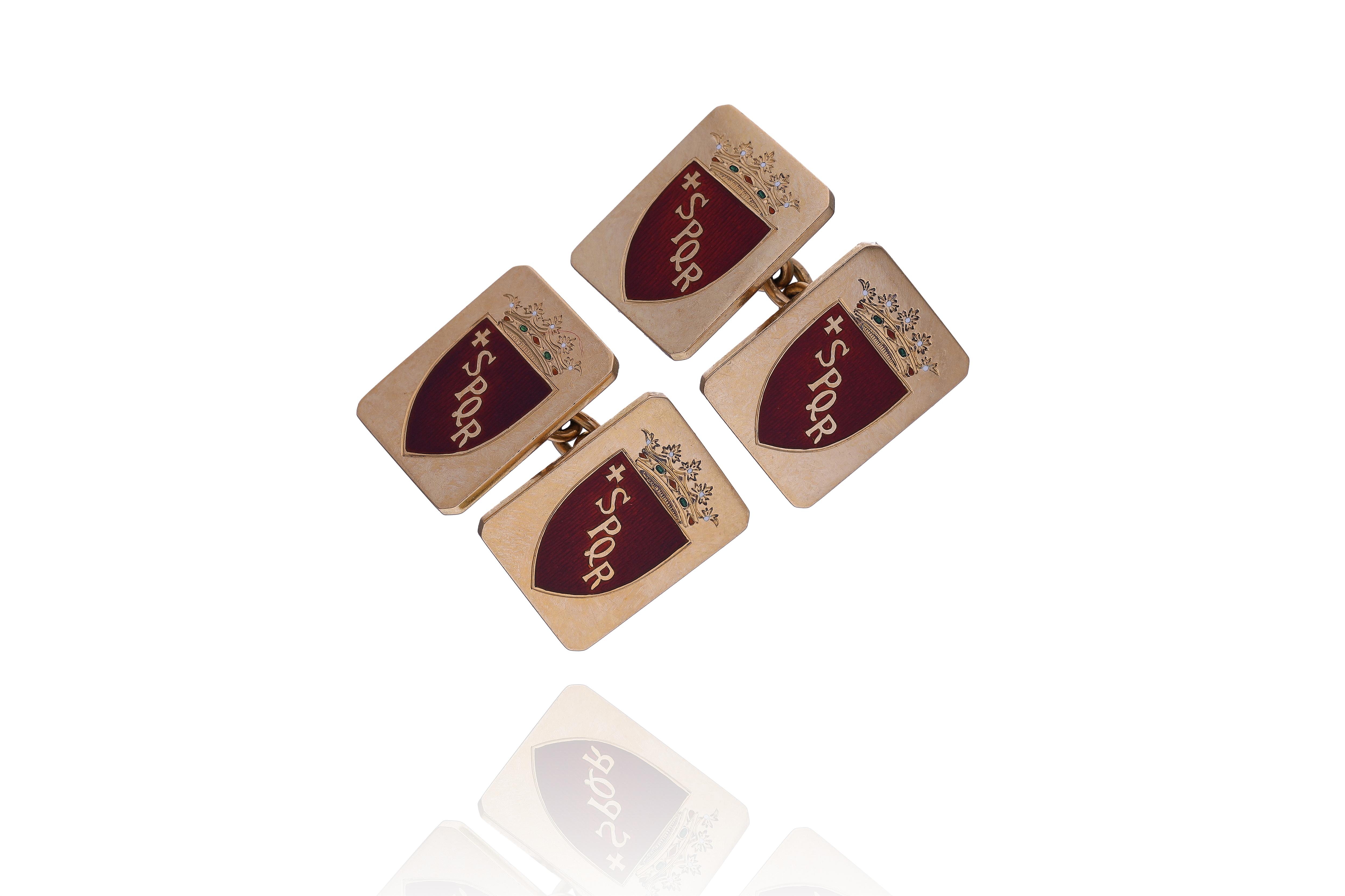 Gemelli con smalti - Asta Preziosi