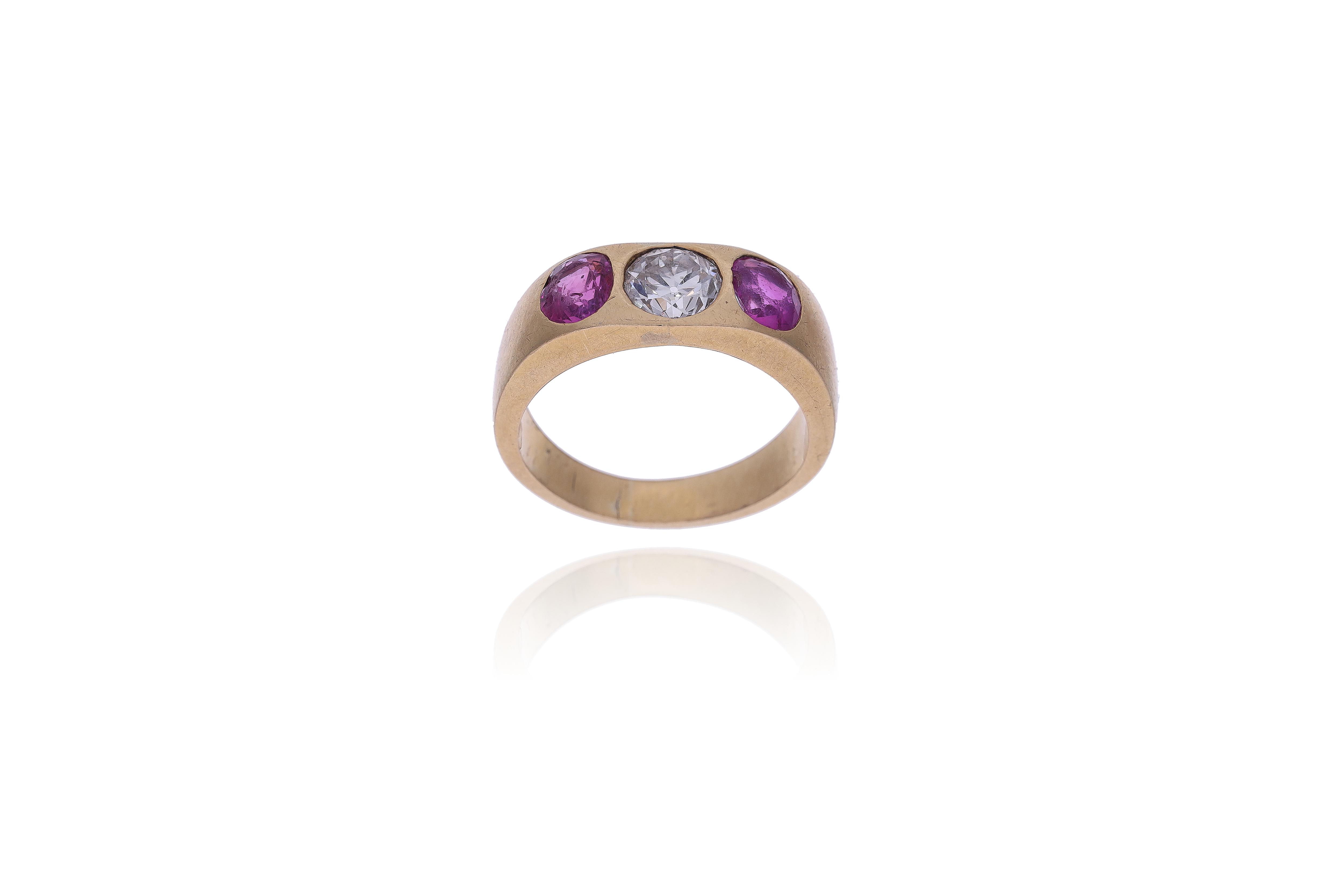 Anello con diamante e rubini - Asta Preziosi Online