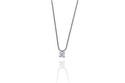 Collana con pendente con diamante - Asta Preziosi