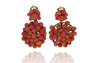 Orecchini con coralli - Asta Preziosi