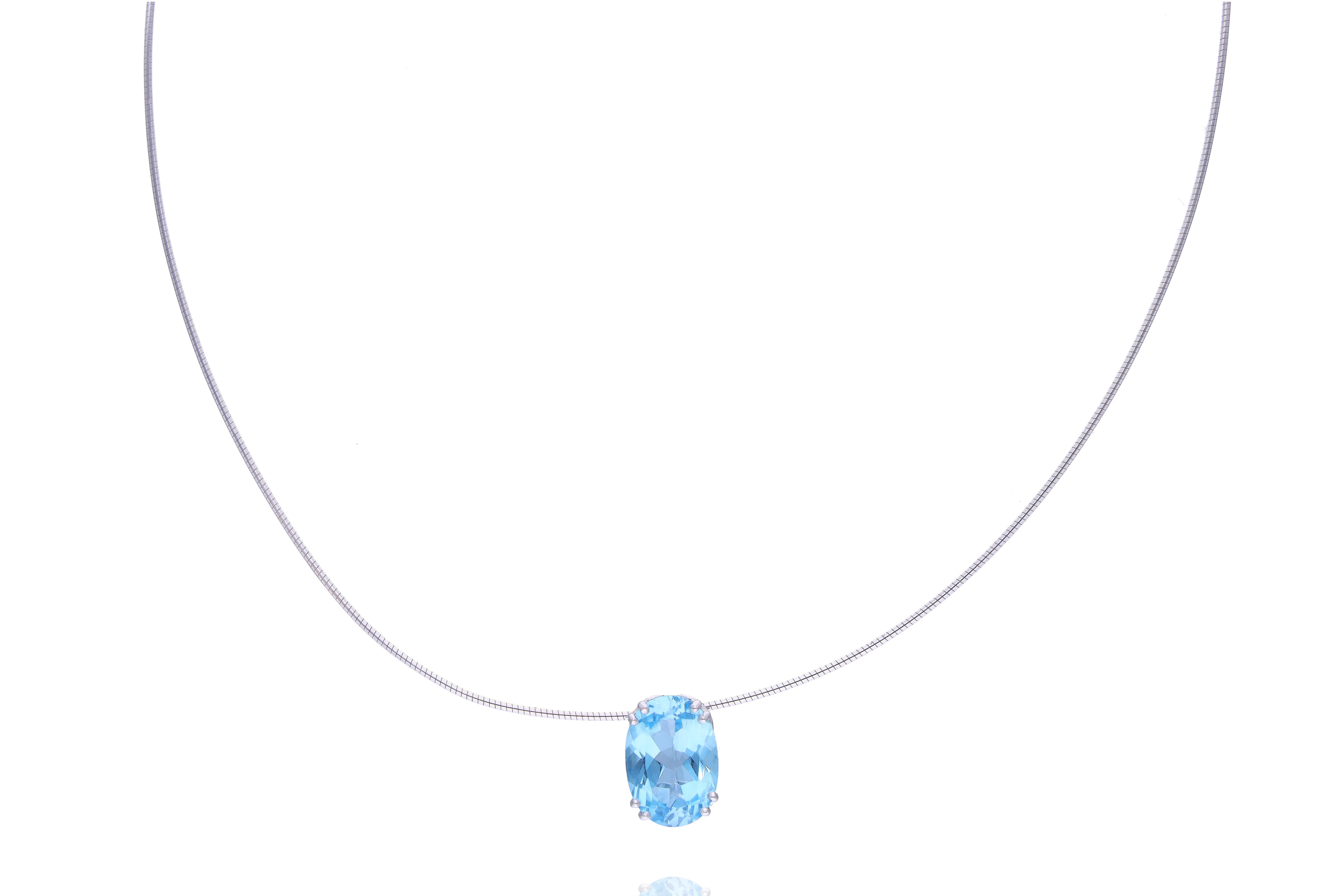 Collana e ciondolo con con topazio - Asta Preziosi