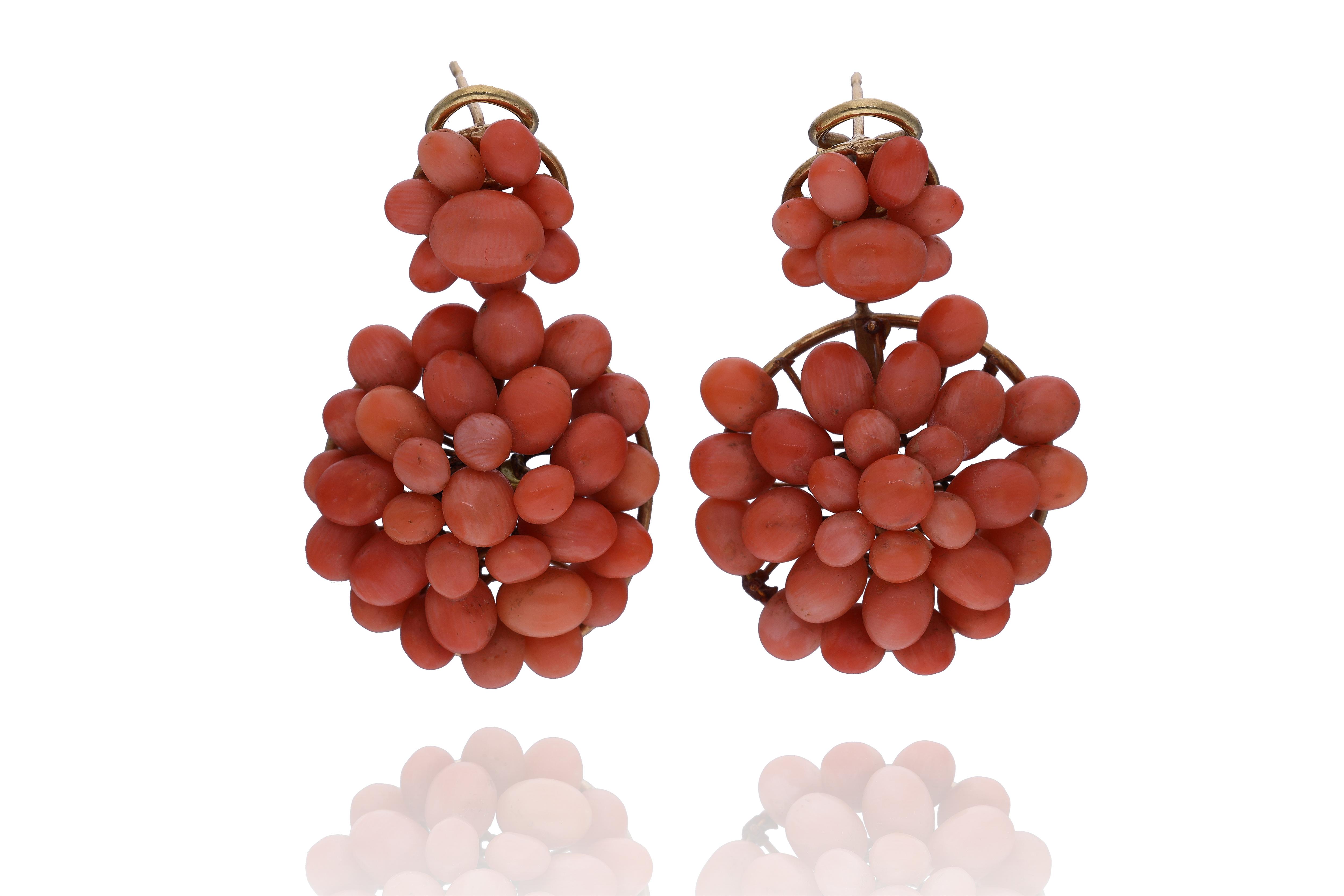 Orecchini con coralli - Asta Preziosi