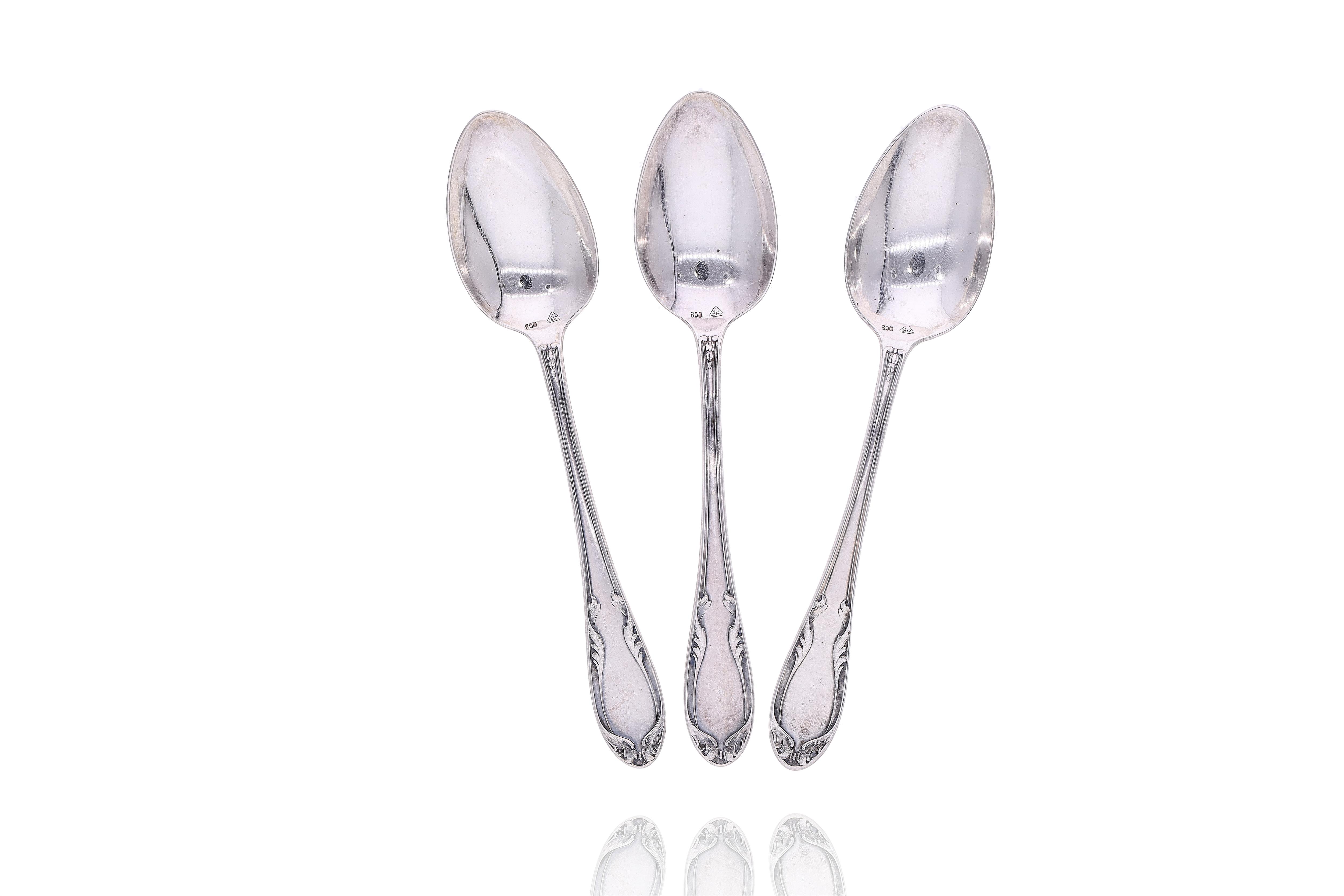 Sei cucchiaini in argento - Asta Preziosi