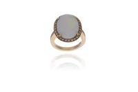 Anello con opale e diamanti - Asta Preziosi