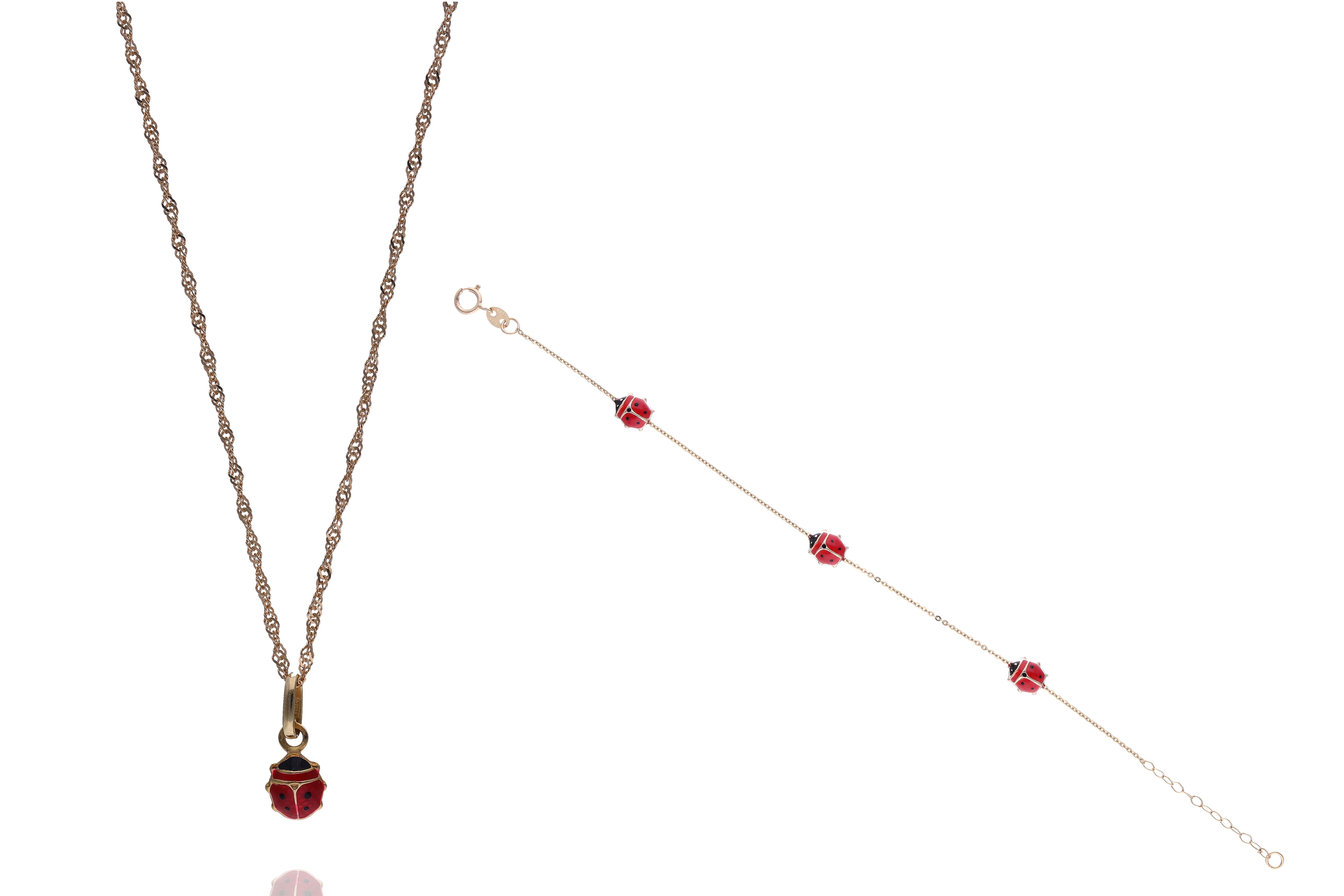 Collana e bracciale con smalti - Asta Preziosi