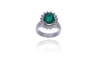 Anello con smeraldo e diamanti - Asta Preziosi