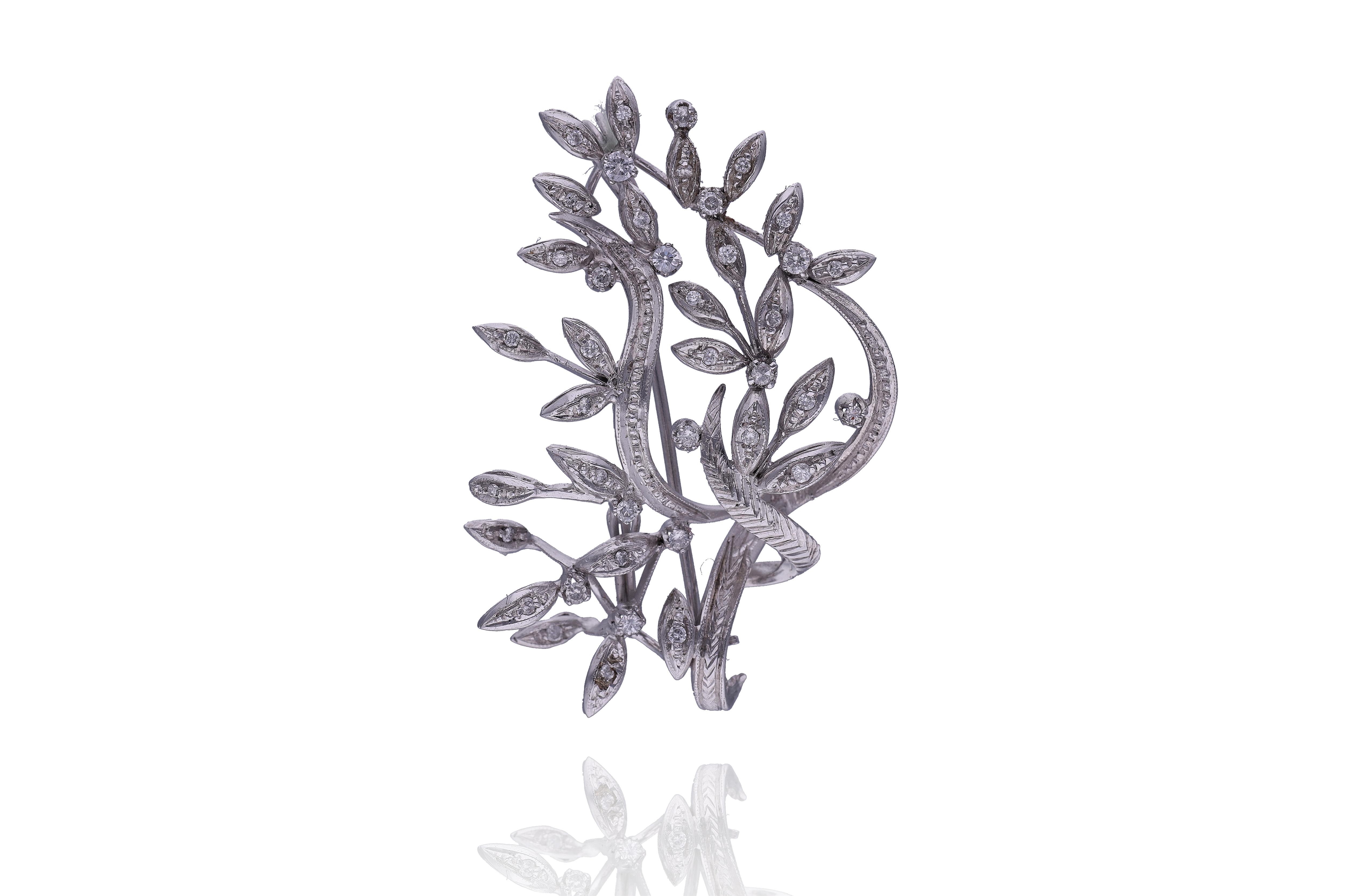 Spilla/centrale con diamanti - Asta Preziosi